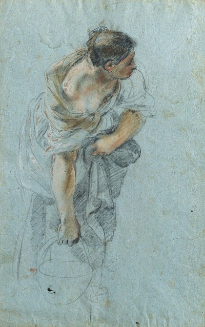 Study for a Female Figure by known as Borgognone Guglielmo Cortese